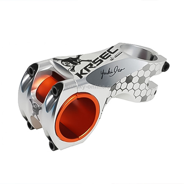 TOSEEK Skull Pattern Road Mountain Bike Ultra-light Handlebar Stem Riser Faucet, Size: -17 Degree, 60mm(Silver)