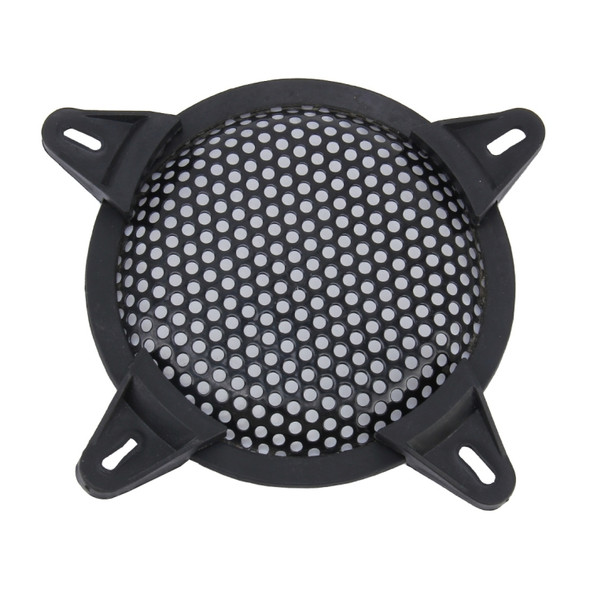 5 inch Car Auto Metal Mesh Black Round Hole Subwoofer Loudspeaker Protective Cover Mask Kit with Fixed Holder