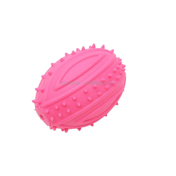 Rubber Sound Ball Shape Dog Chew Toys Resistant Bite for Pet Molar Play, Random Color Delivery, Size: 9.0x6.5cm