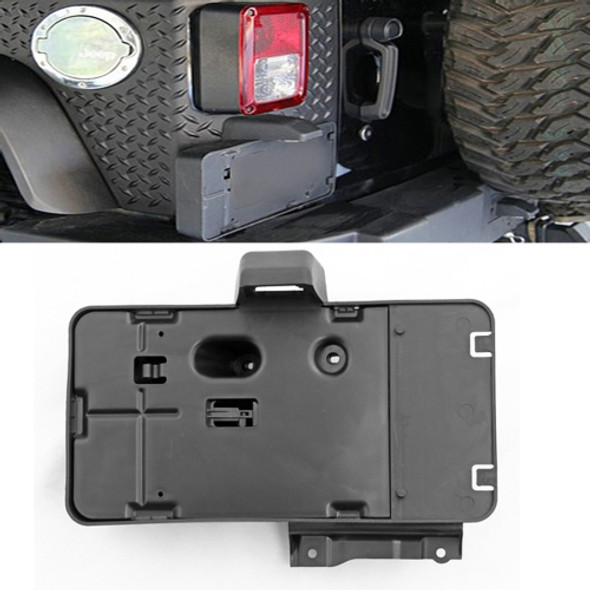 Car Tail Rear License Plate Frame Number Holder Mounting Bracket with Light for Jeep Wrangler JK 2007-2017