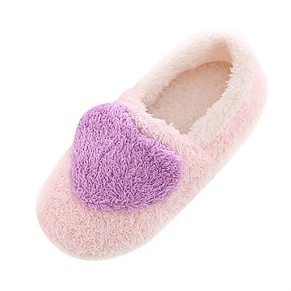 Women Love Pattern Home Cotton Shoes, Shoe Size:40-41(Purple)