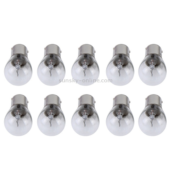 10 PCS 1156/BA15S 3W Car Turn Light with Glass Shell, DC 12V(Warm White)