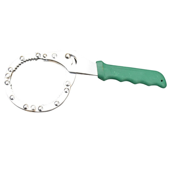 Adjustable Filter Wrench Fast Oil Filter Spanner, Size:L(Green)