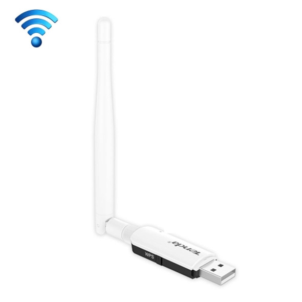 Tenda U1 Portable 300Mbps Wireless USB WiFi Adapter External Receiver Network Card with Antenna(White)