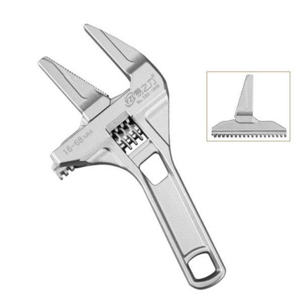 YZL Multifunctional Short Handle Large Opening Adjustable Wrench, Style:Arc-Shaped Bathroom