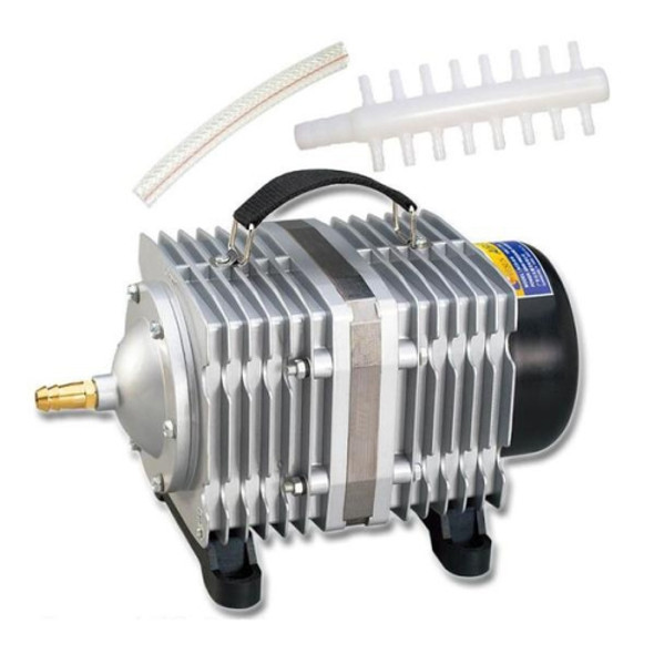 ACO-018A 520W 200L/Min Electromagnetic Air Pump Compressor Seafood Fish Tank Increase Oxygen Air Flow Spliter, US Plug