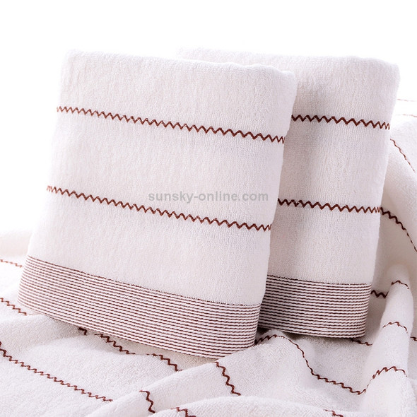 32-strand Cotton Wave Absorbent and Durable Bath Towel(Milky)