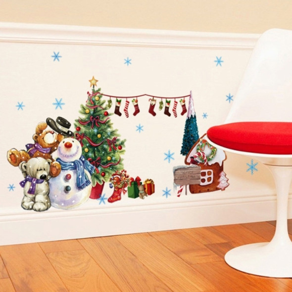 Santa Claus Wall Stickers Decorated Window Glass Door and Window Wall Stickers