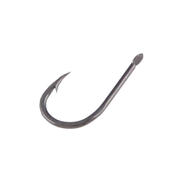 1# 100 PCS (Single Box) Carbon Steel Fish Barbed Hook Fishing Hooks without Hole