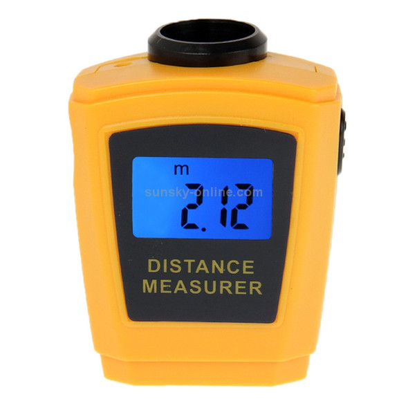 Mini Ultrasonic Distance Measurer with Laser Pointer(Orange)