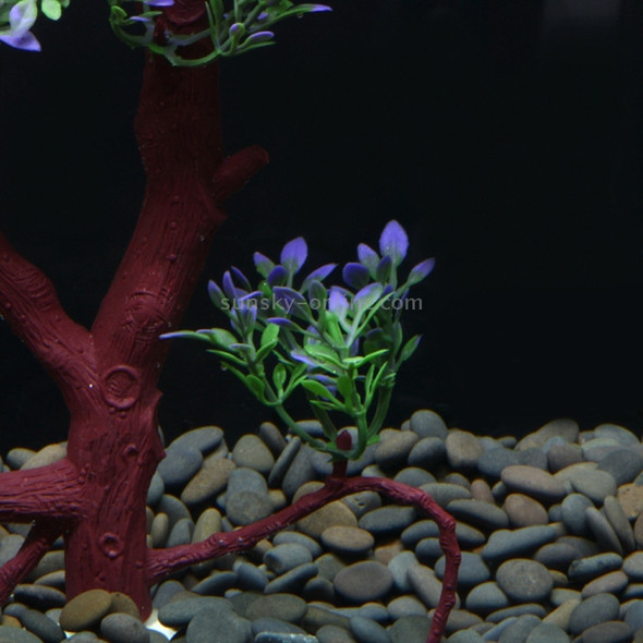Artificial Tree Plant Grass Figurines Miniatures Aquarium Fish Tank Landscape, Size: 18.0 x 20.0cm