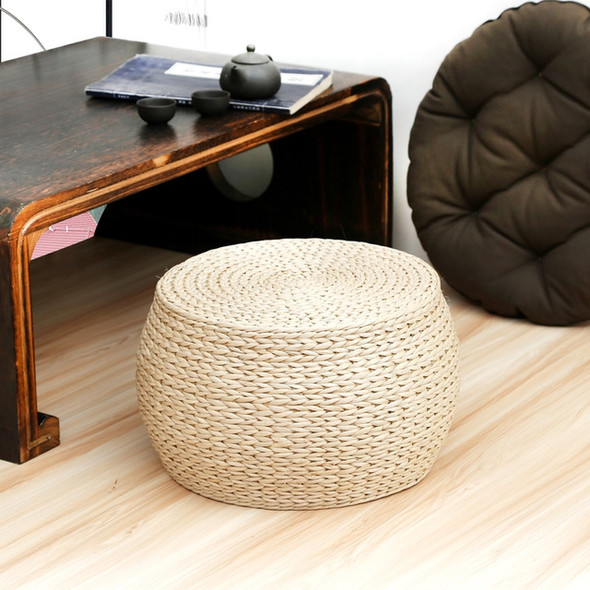 Fashion Creative Casual Straw Stool Woven Drum Stool, Height:35cm