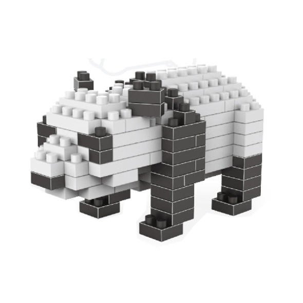 Panda Pattern Plastic Diamond Particle Building Block Assembled Toys