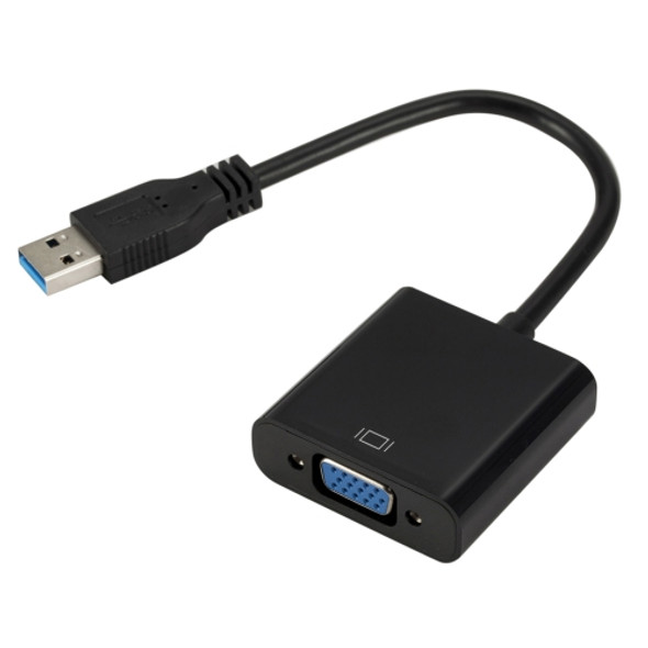 External Graphics Card Converter Cable USB3.0 to VGA, Resolution: 1080P(Black)