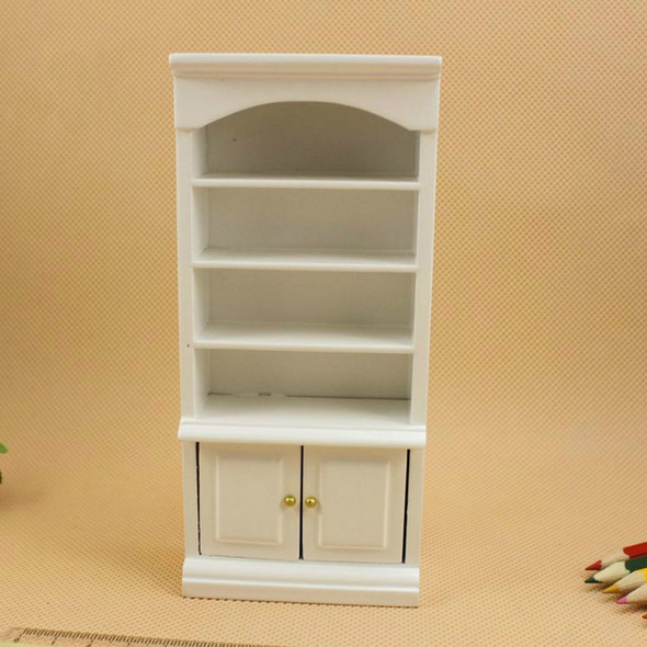 Doll House Modern Wooden Living Room Bookcase Mini Furniture Model Toy