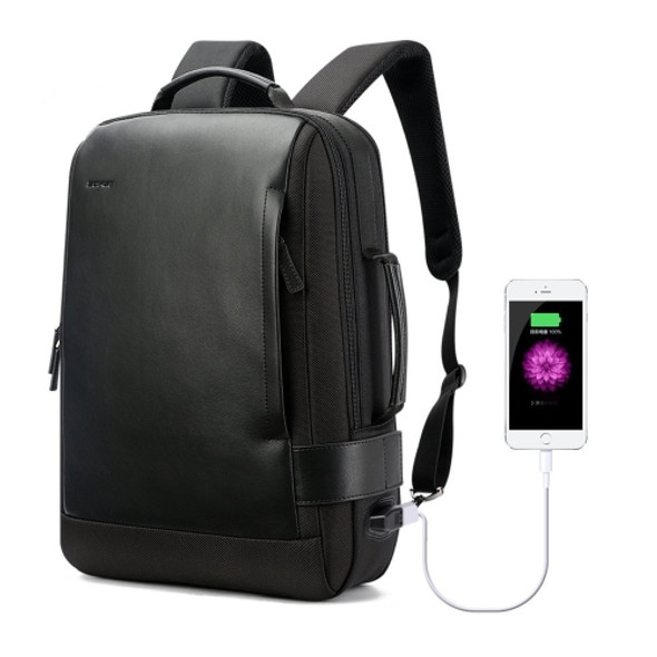 Bopai 751-006631 Large Capacity Business Fashion Breathable Laptop Backpack with External USB Interface, Size: 32 x 16 x 45cm(Black)