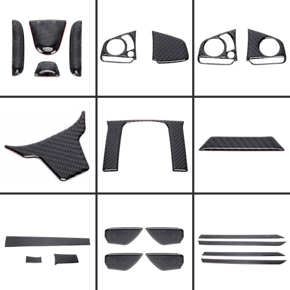 8 in 1 Carbon Fiber Trim Decal Stickers Whole Kits for Honda Civic