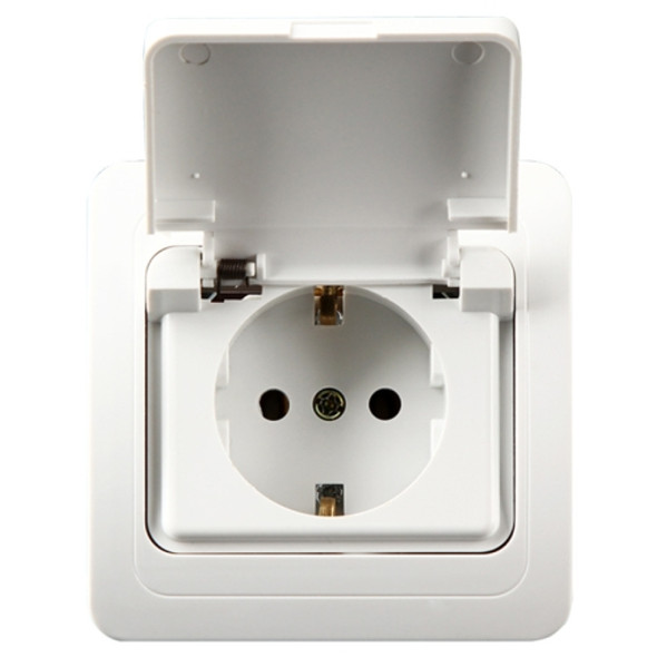 Ceramic Power Waterproof Socket with Cover, EU Plug