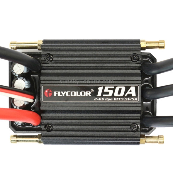 Flycolor Flymoster Series 150A 2-6S Waterproof Electronic Speed Controller for RC Boat