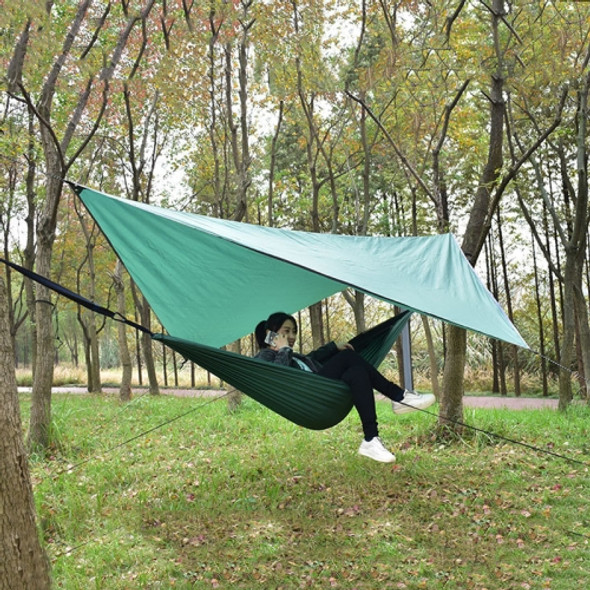 Outdoor Camping Sunshade + Anti-Mosquito Hammock Set Parachute Fabric Net Yarn Anti-Mosquito Hammock(Ink Green)