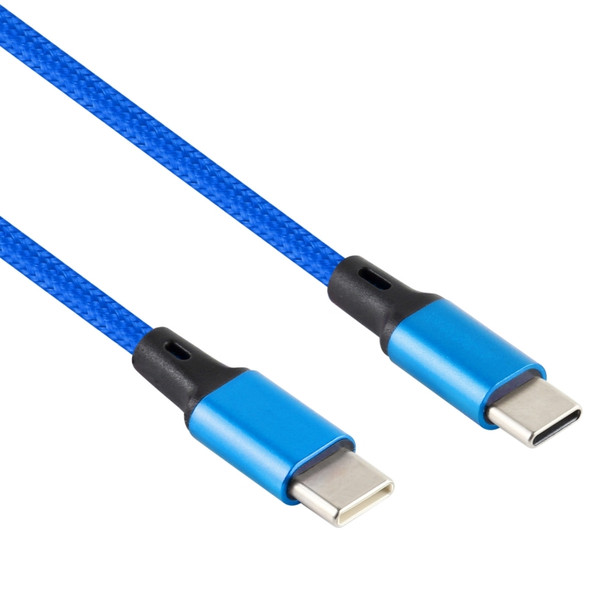 2A USB to USB-C / Type-C Braided Data Cable, Cable Length: 1m (Blue)