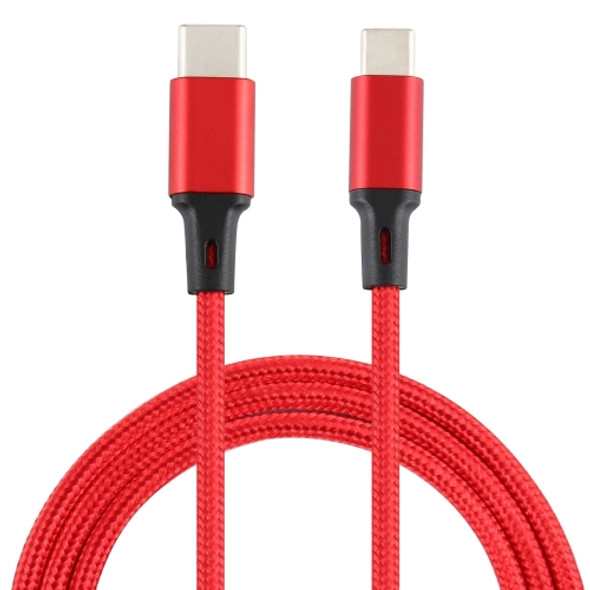 2A USB to USB-C / Type-C Braided Data Cable, Cable Length: 1m (Red)
