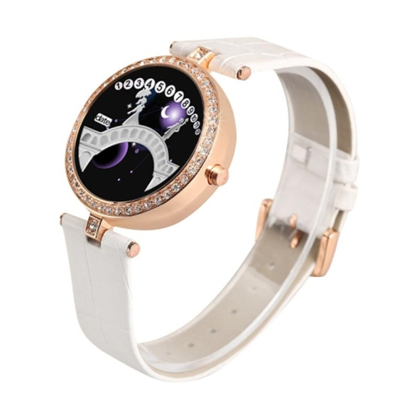 addies MY-B31 Women Constellation Lover Bridge Diamond Leather Strap LED Electronic Watch, Style:Gold Shell(Libra)