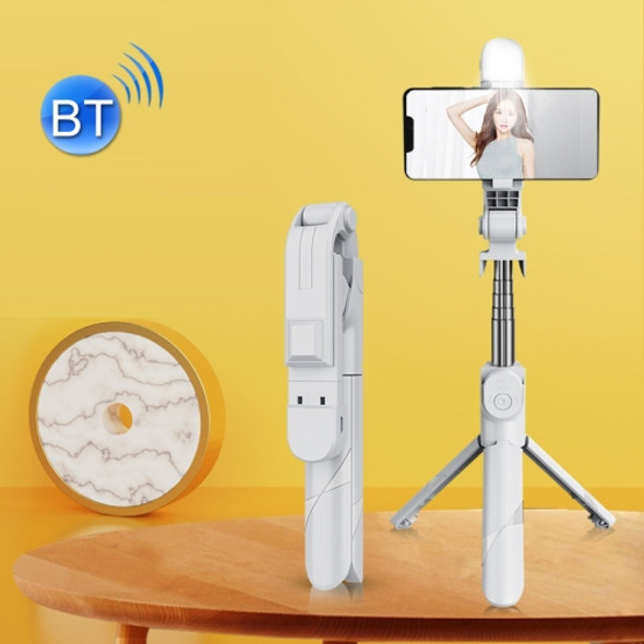XT02S Mini Bluetooth Live Tripod Selfie Stick(White)