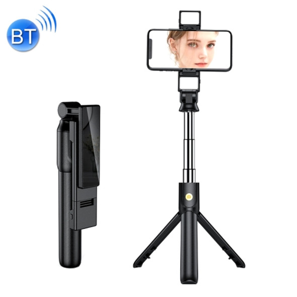 K12D Live Beauty Bluetooth Tripod Selfie Stick(Black)