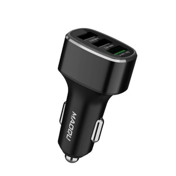 QIAKEY GT780 3 USB Ports Fast Charge Car Charger(Black)