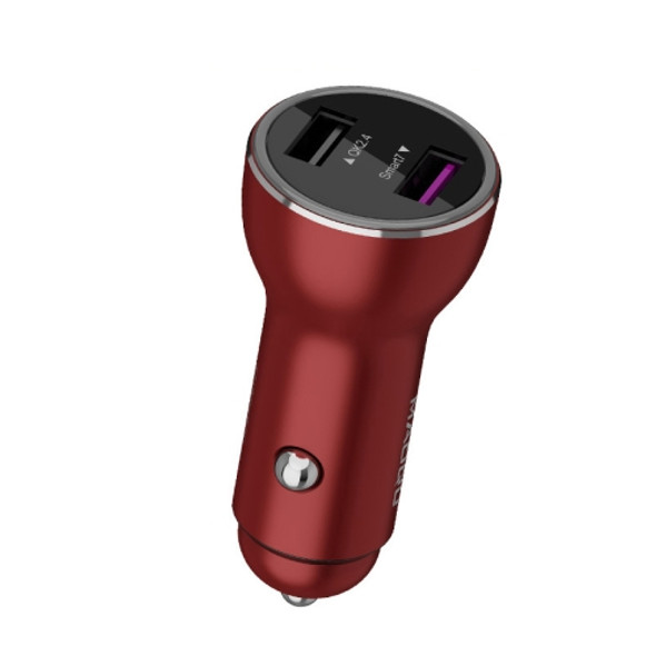 QIAKEY QK505 Dual Ports Fast Charge Car Charger(Red)