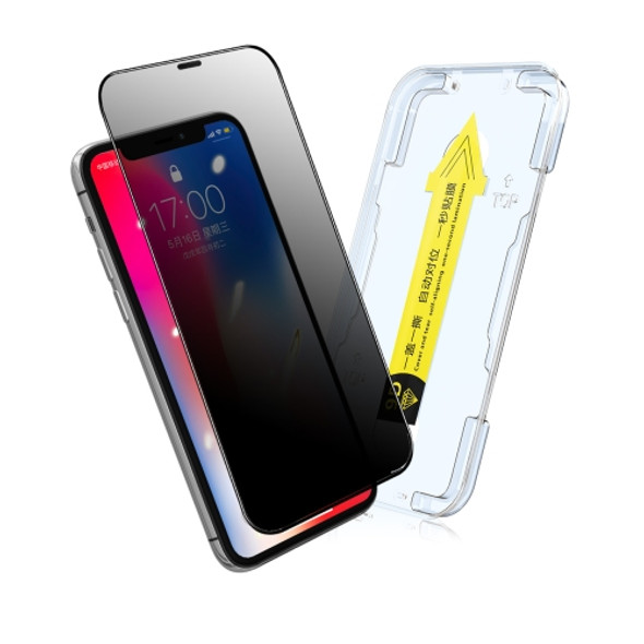 ENKAY Quick Stick Anti-peeping Tempered Glass Film For iPhone 11 Pro / X / XS