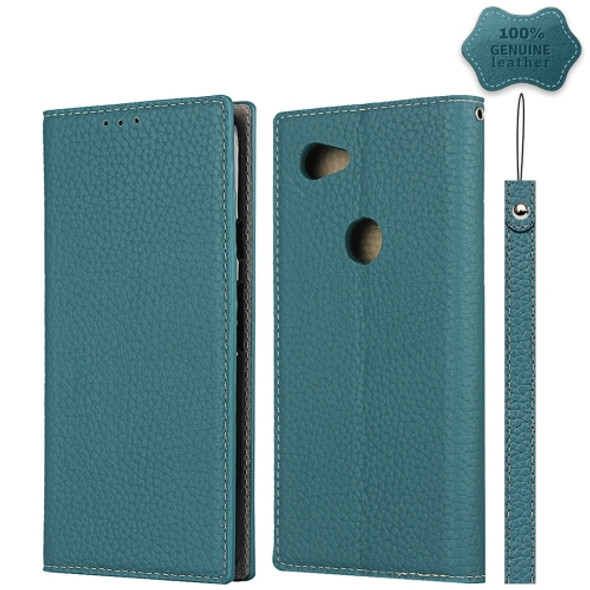 For Google Pixel 3A Litchi Texture Lanyard Leather Phone Case(Sky Blue)