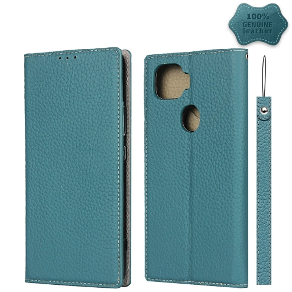 For ZTE A1 ZTG01 5G Litchi Texture Top Layer Cowhide Leather Phone Case(Sky Blue)