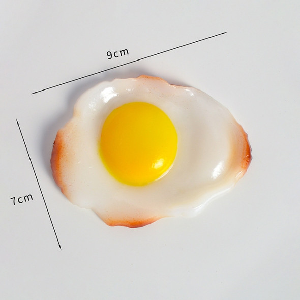 3 PCS Poached Egg Simulation Food Model Photo Photography Props