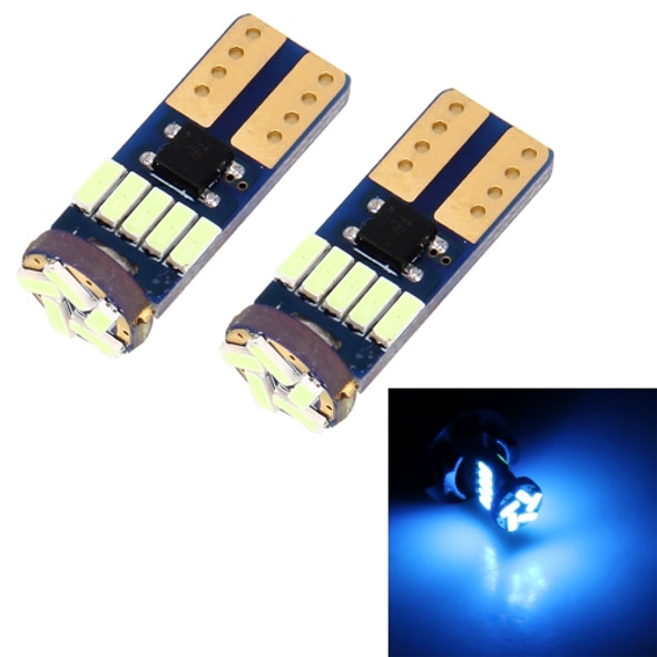 2PCS T10 3W 450LM ICE Blue Light 15 LED 4014 SMD LED Decode Error-Free Canbus Car Clearance Lamp,DC12V(Ice Blue Light)