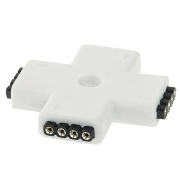 4 Pin 4 Way + Shape Female Connector for RGB LED Flexible Strip