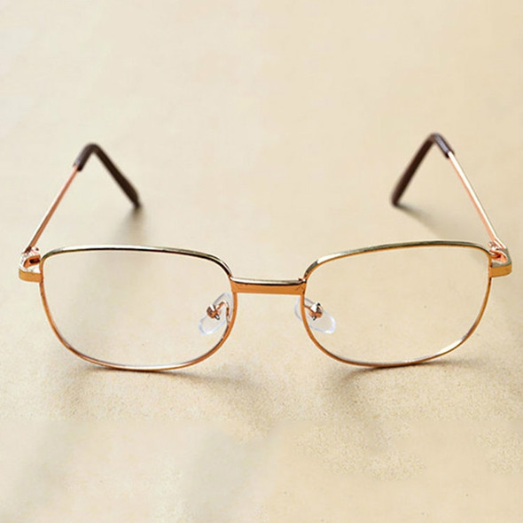 Full Metal Frame Resin Lenses Presbyopic Glasses Reading Glasses +1.50D(Gold)