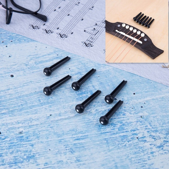 100 PCS Plastic Conical Cone String Nail for Guitar(Black)