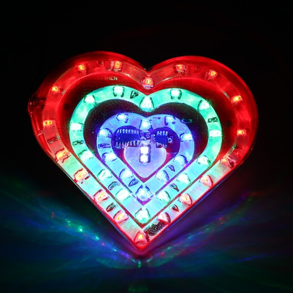 44 LEDs SMD 2835 Motorcycle Modified RGB Light Love Heart Flash Atmosphere Lamp, Diameter: 7.5cm, DC 12V