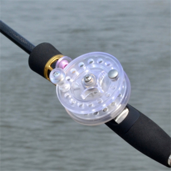 Plastic Ice Fishing Reel Horizontal Fishing Reel With Drain Fishing Reel(White)