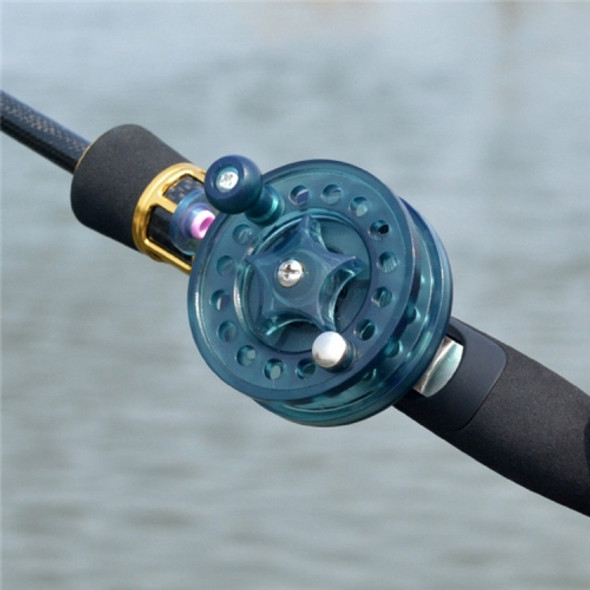Plastic Ice Fishing Reel Horizontal Fishing Reel With Drain Fishing Reel(Black)