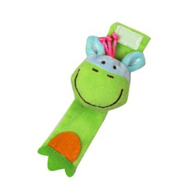 Soft Animal Plush Wrist Rattle Enlightenment Puzzle Baby Toy(Donkey)