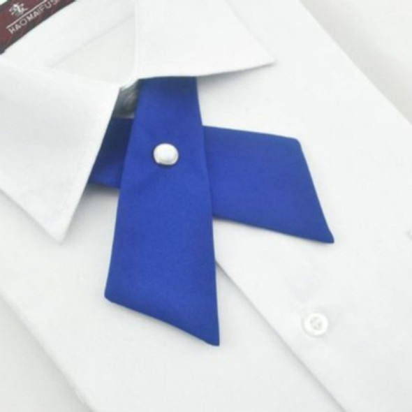 Solid Cross Bow Tie College Wind Bow Tie for Boys and Girls(Royal Blue)