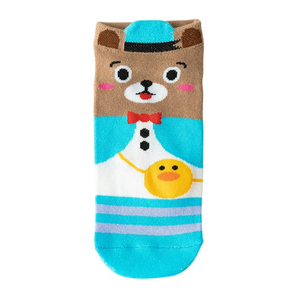 Cute Low Cut Shallow Mouth Cute Animal Pattern Thin Girl Sailboat Socks(Lake Blue)