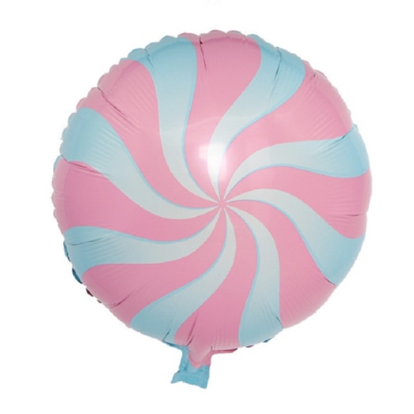 5 PCS Round Candy Lollipop Aluminum Film Balloon for Wedding Party Decoration, Size:45x45cm(Pink)