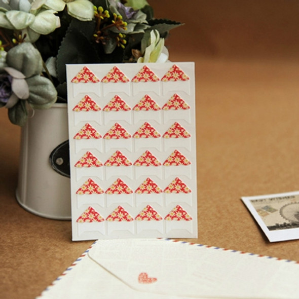 3 PCS Albums Special Paper Corner Stickers Small Fresh Floral Album Paste Phase Angle(Chrysanthemum)