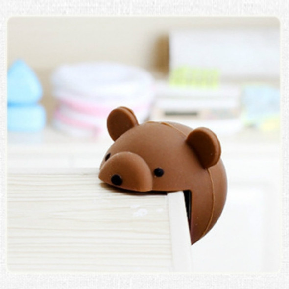 Baby Safe Anti Collision Corner Animal Shaped Cute Table Desk Corner Protector Cushion(Coffee Bear)