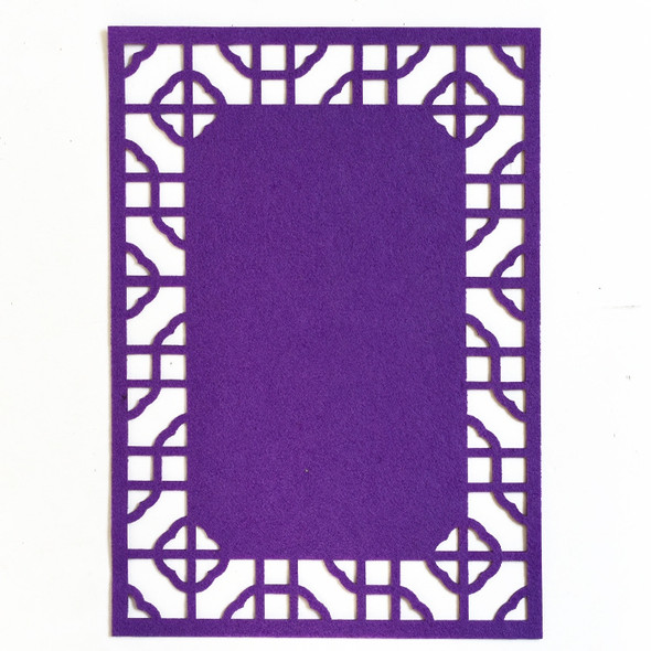 School Stereo Colorful Thick Non-woven Background Pad Decoration Materials, Size: 40x28cm (Purple)