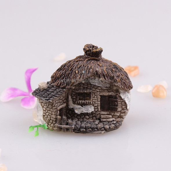 Micro Landscape Potted Bonsai Chinese Stone House Decoration Small Ornaments Color Random Delivery(Section 6 Size: 4.2x3.3 cm)